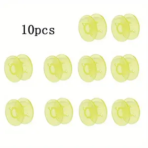 10pcs Colorful Transparent Plastic Thread Spools - Suitable for Sewing and Embroidery on Household Sewing Machines
