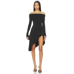 GUIZIO Lola Mini Dress in Black