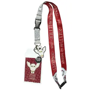 Harry Potter Hedwig ID Lanyard Badge Holder With 1.5" Charm Pendant