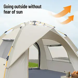 【Beach Tent】Easy Setup Portable Dome Tents Popup Beach Tent for Camping Backpacking Hiking with Easy Setup Feature No Warranty Convenient Storage Windproof camping accessories camping essentials