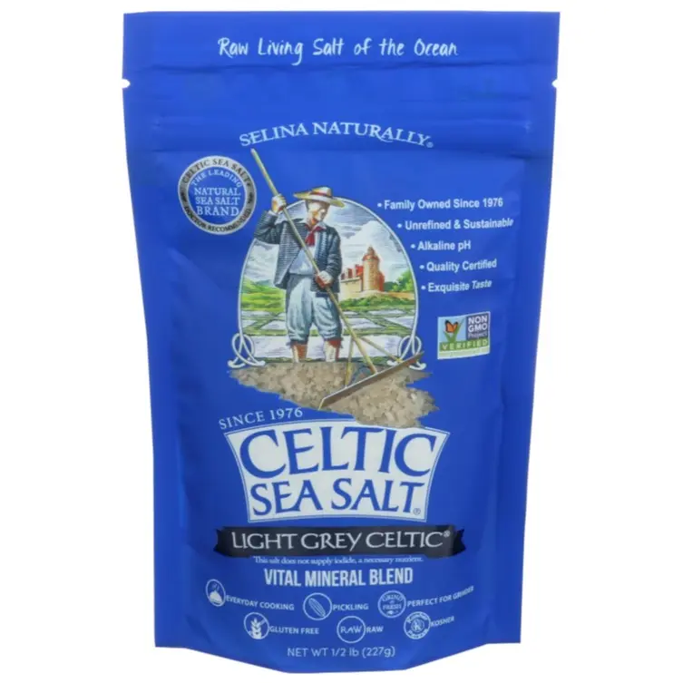 Celtic Sea Salt, Light Grey Pouch, 8 oz Celtic Sea Salt, Light Grey Pouch, 8 oz