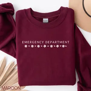 Emergency Department Shirt – ED RN T-Shirt, ER Nurse Crewneck, Emergency Room Sweatshirt, Medical Staff Tee, Hospital Workwear Nursing Gift Sweatshirt, Hoodie, Comfort Colors