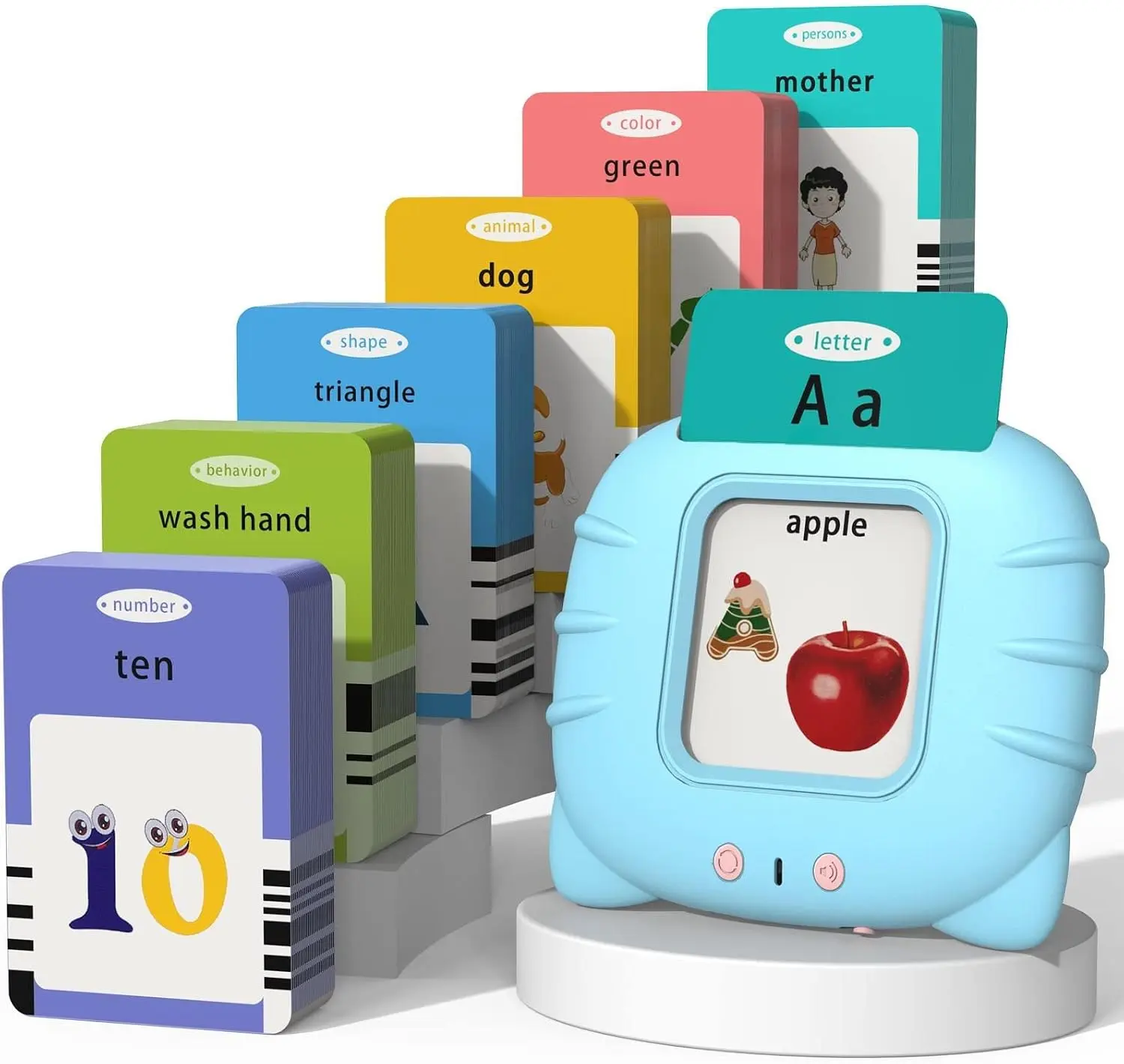 Audible Learning Toy with Music for Toddler Age 1 2 3 4 5,  Sight Words Flash Cards Kindergarten Toy for Boys to Learn Alphabet Number Color Shapes and More