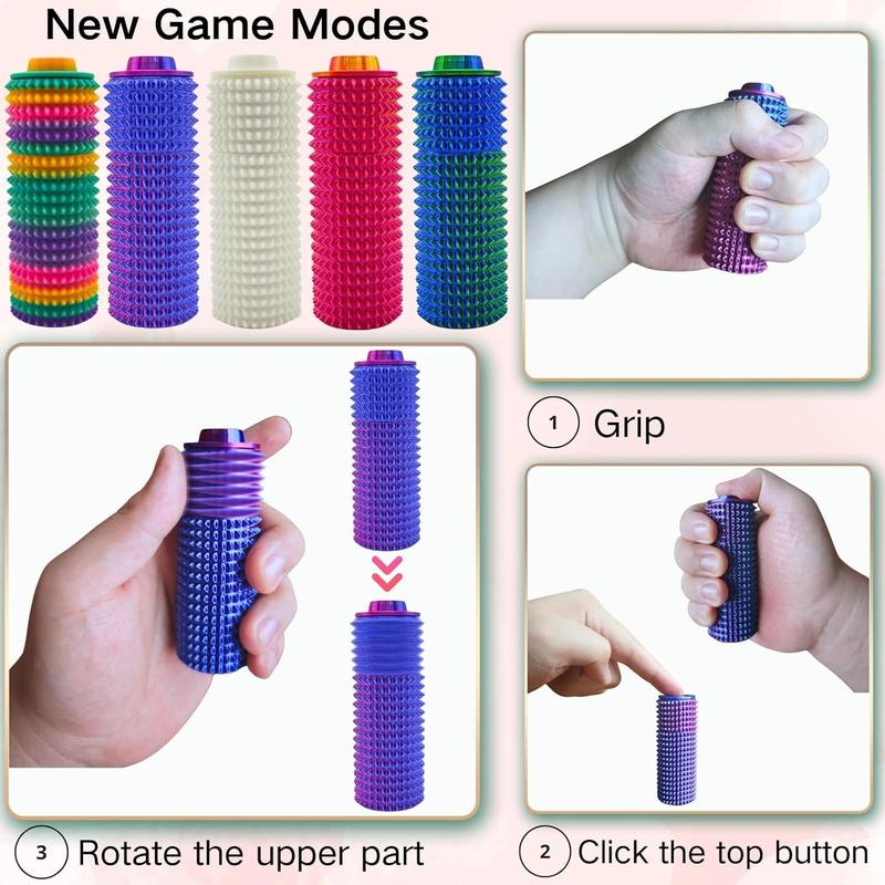 【2PCS】Little Ouchies Prickly Spiny Click More Sharp Fidget Toy for Adults - Discreet Quiet Stress Relief Solution for Anxiety Focus Skin Picking Office Travel Use - Durable Spiky Sensory Stimulation Tool