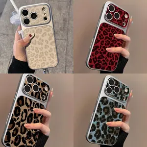 Multicolor Full Print Leopard Phone Case for iPhone 17 Pro Max 16 15 14 13 12 11 Luxury Leather Texture Full Body Shockproof Cover Aesthetic Cheetah Pattern Korean Japanese Style Trendy Women Girls Creative Elegant Shell Skin Housing Design