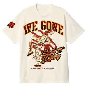 Tuskegee University TU Ball N' Parlay Unisex 100% Cotton HBCU Skegee College Fan Shirt Summer Design for Family Apparel Soft Fitted Crewneck Shortsleeve Women Menswear