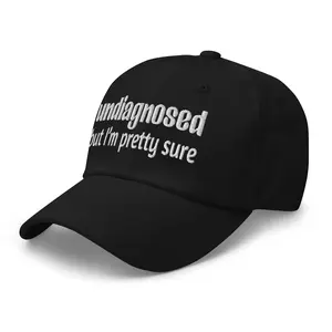 RIVEMUG NG Undiagnosed but I'm pretty sure Embroidered Curved Bill Cap Relaxed Fit Low Crown Adjustable Funny Dad Hat
