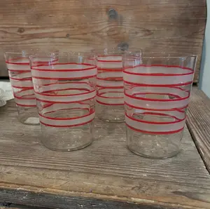 Ribbon Candy Vintage Glasses