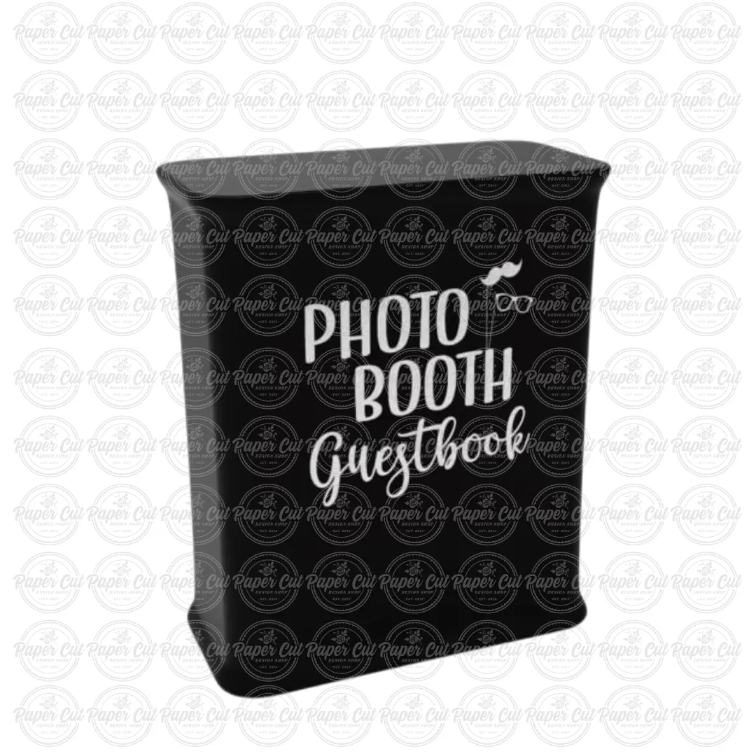 Photo Booth Guestbook Album Portable Counter Table Black (Pole Style)