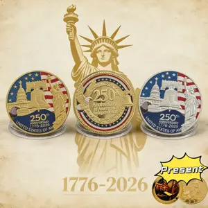 5PCS 250th US Anniversary Commemorative Coin Set - Honor 250 Years of American Independence, 1776-2026 Limited Edition Historical Collectible Gift
