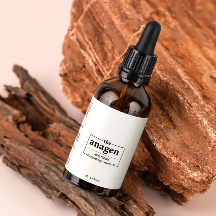 The anagen 100% natural advanced hair growth oil Dropper rosemary scent .organic . Glass bottle 2oz