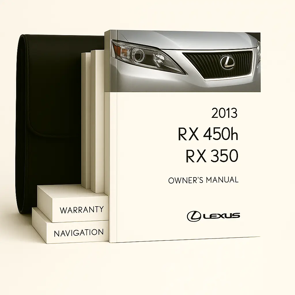 2013 Lexus RX 450h 350 Owners Manual  - Complete Set