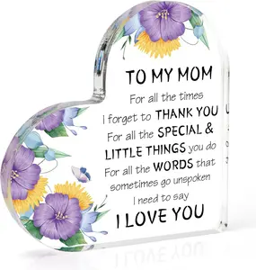 Mothers Day Gift for Mom from Daughter Son, Birthday Gift for Mom, Mothers Day Gift Ideas Acrylic Desk Decor Thanksgiving Birthday Valentines Gifts for Mom Presents for Mom