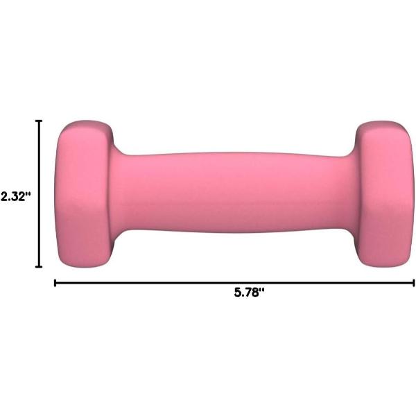 Neoprene Dumbbell Hand Weight Sets of 2 - 5LB Anti-Roll Anti-Slip Hexagon Shape Coated Weights for Fitness Training