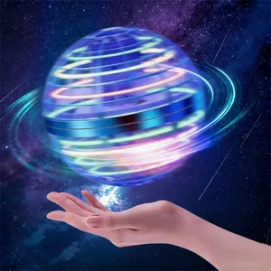 Gesture Control UFO Flying Ball - LED Fidget Drone for Stress Relief & Focus | Auto Return Hand Motion Sensing Toy | Indoor Outdoor Hover Games for Kids Teens Adults | Birthday Christmas Gift | Party Beach Camping Fun Neon