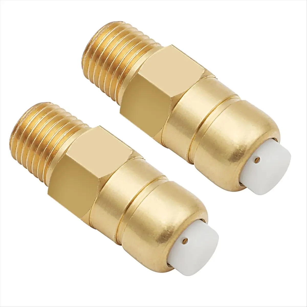 Brass Thermal Relief Valve, 2-Valve Pack Generac/Homelite Compatible 1/4 in NPT Pressure Washer Pump Protector Replacement Part - Threaded Type, 145°F All Seasons Protection, Auto Release, Easy to Install, Oil & Corrosion Resistant, Up to 200 PSI