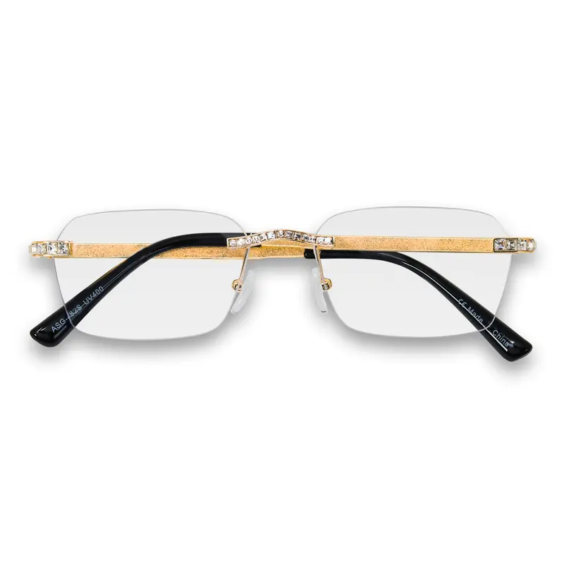小物 miumiu Rimless glasses Rhinestone miu miu eyeglass rimless - TikTok Shop