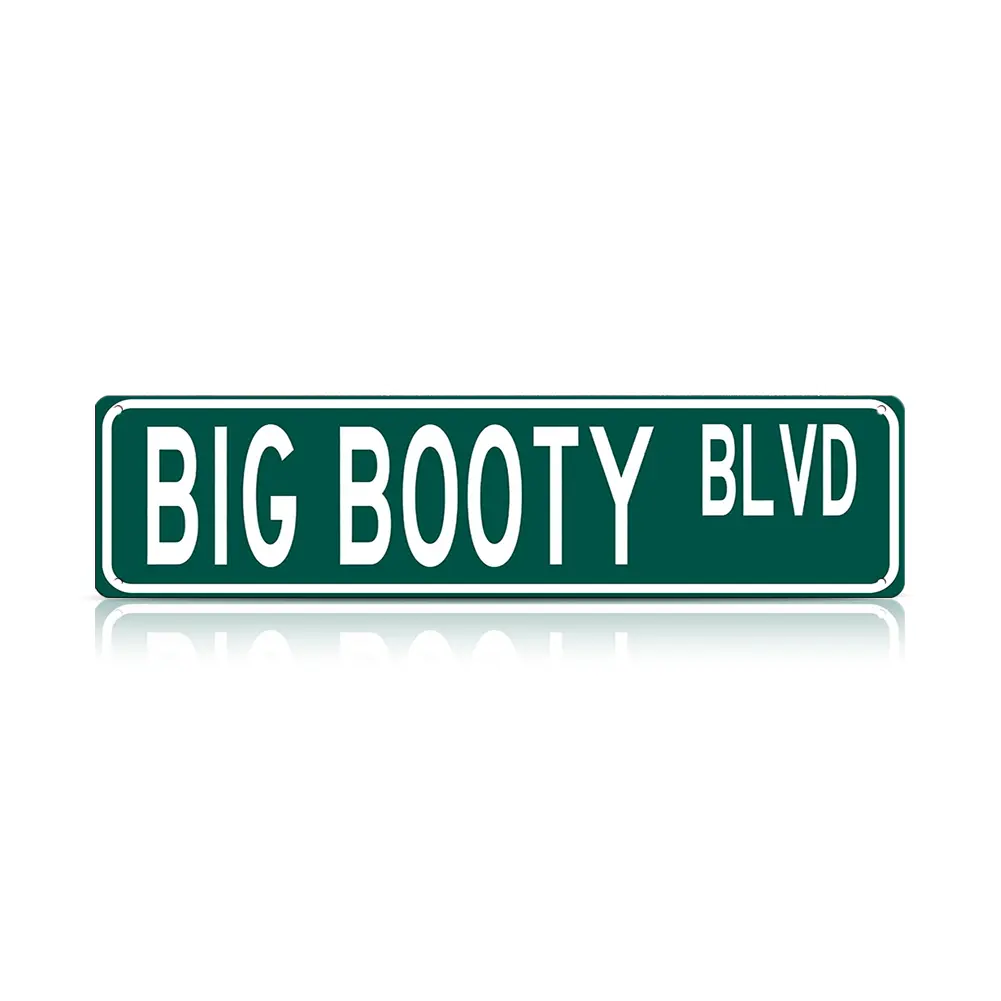 Big Booty Blvd Funny Street Sign 16" x 4" Inappropriate Humor Bar Home College Dorm Decor (BigBootyBlvdStreet) tin |   summervibes Wall Art Sign Metal Signs