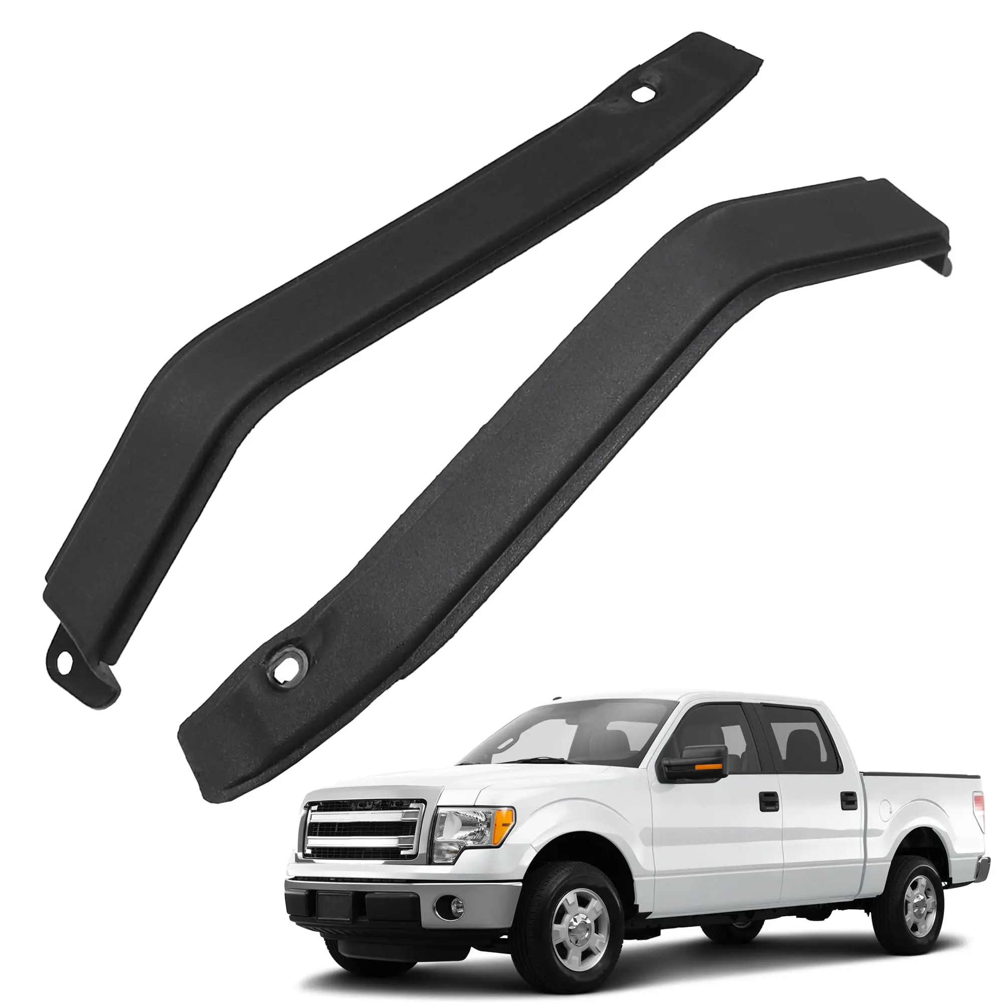 CULMKARI Left & Right Upper Cab Corner Roof Side Trim Molding - ABS Plastic OE Replacement for Ford F-150 2009-2014, Precise Fit, Protect Corners & Roof Edges, OE:9L3Z-1651728-AA, 9L3Z-1651729-AA