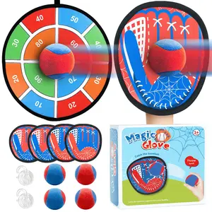 2 in 1 Toss and Catch Ball Game Set with Target Board (New Upgrade) , Toddler Baseball Glove for Beach Pool Yard, Kids Sports & Outdoor Play Toys , Birthday Gift for Ages 3 4 5 6 7 8-12 Year Old Boys Girls