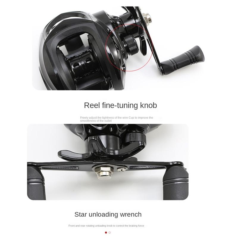 Water Drop Wheel Fishing Baitcasting Reel 18+1 Shaft 7.2:1 High Gear Metal Line Cup Sea Jig Wheel Left Hand