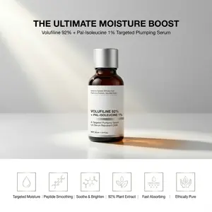 Facial Targeted Plumping Serum with 92% Volufiline, 1% Pal-Isoleucine, Dropper, 30ml/1.01 fl.oz Liquid Anti-Aging Professional Skin Firming & Smoothing Essence