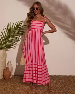 Leima Striped Maxi Dress