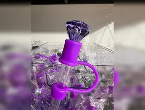 Purple Diamond PURPLE Base Straw Topper 10mm