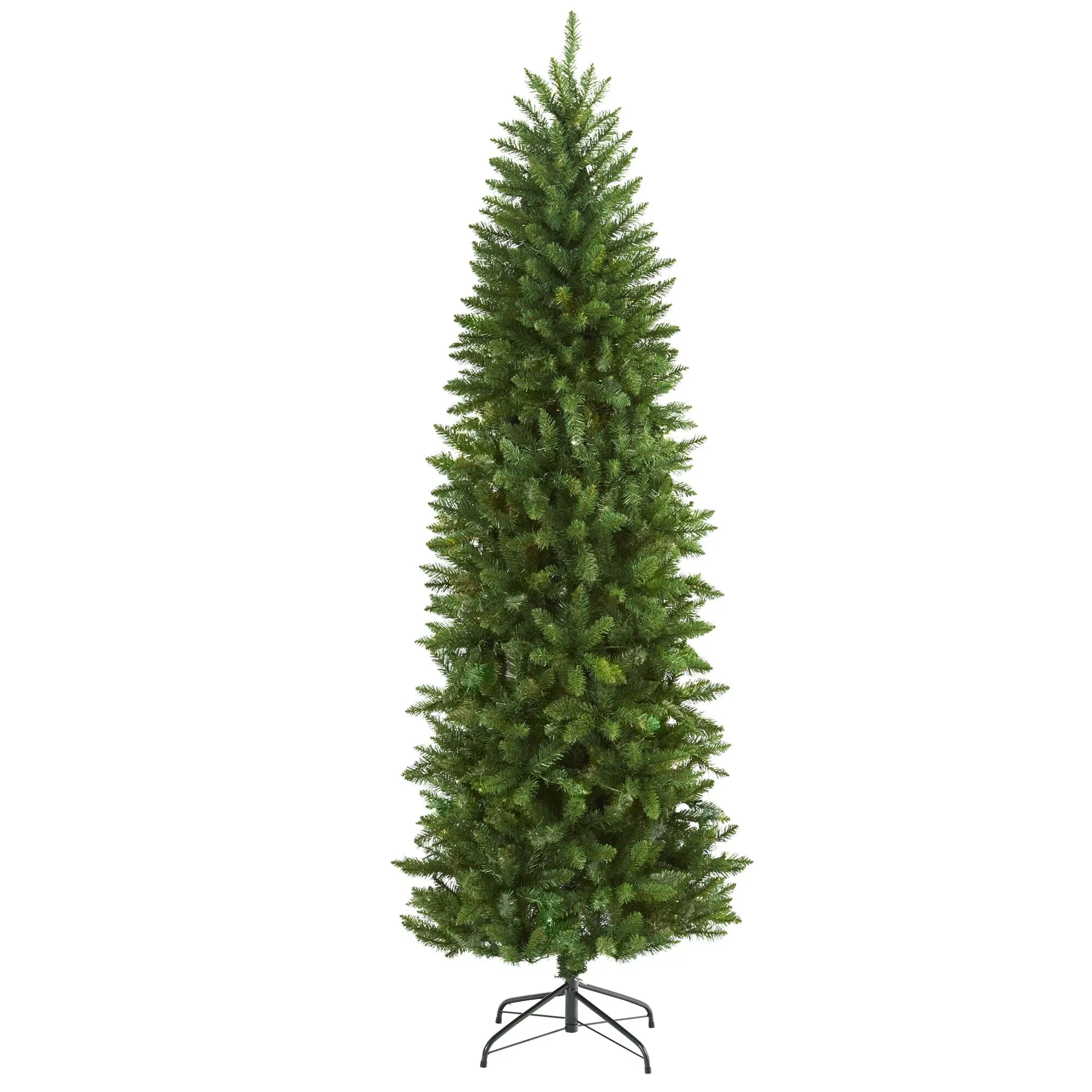6.5’ Slim Green Mountain Pine Artificial Christmas Tree - 851 Bendable Branches, Holiday Decorative, Entirely Maintenance Free, Ornament-Compatible Home & Festive Decoration