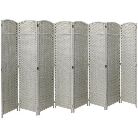 Sorbus Metallic Room Divider Screen Panels - Double-Hinged Folding Decorative Accessory, Stylish Woven Textile, Dorm-Ready for Room Separation, Room Dividers, Decorative Divider