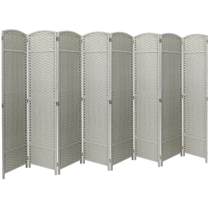 Sorbus Metallic Room Divider Screen Panels - Double-Hinged Folding Decorative Accessory, Stylish Woven Textile, Dorm-Ready for Room Separation, Room Dividers, Decorative Divider