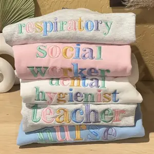 Custom embroidered pastel colors career sweatshirt, Funny Sweatshirts, Unisex Goose Embroidered