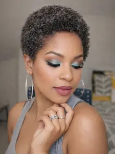 Women's Fashion Synthetic Wig Cap,Short Afro Curly Wig with Rose Net Head Cover, High-Temperature Resistant Material, Heat Resistant Wigs, Lightweight & Easy Care, Suitable for All Skin Types