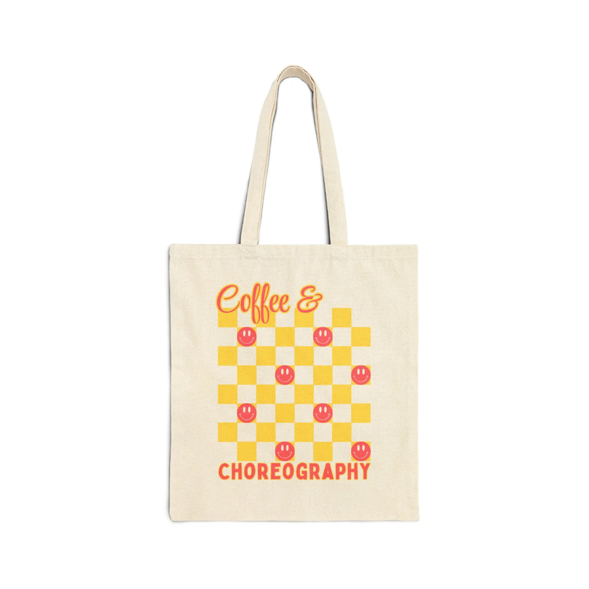 Coffee & Choreography Tote Bag | Eco-Friendly Shopping Bag, Gift for Dancers, Reusable Grocery Tote, Beach Bag, Cute Tote