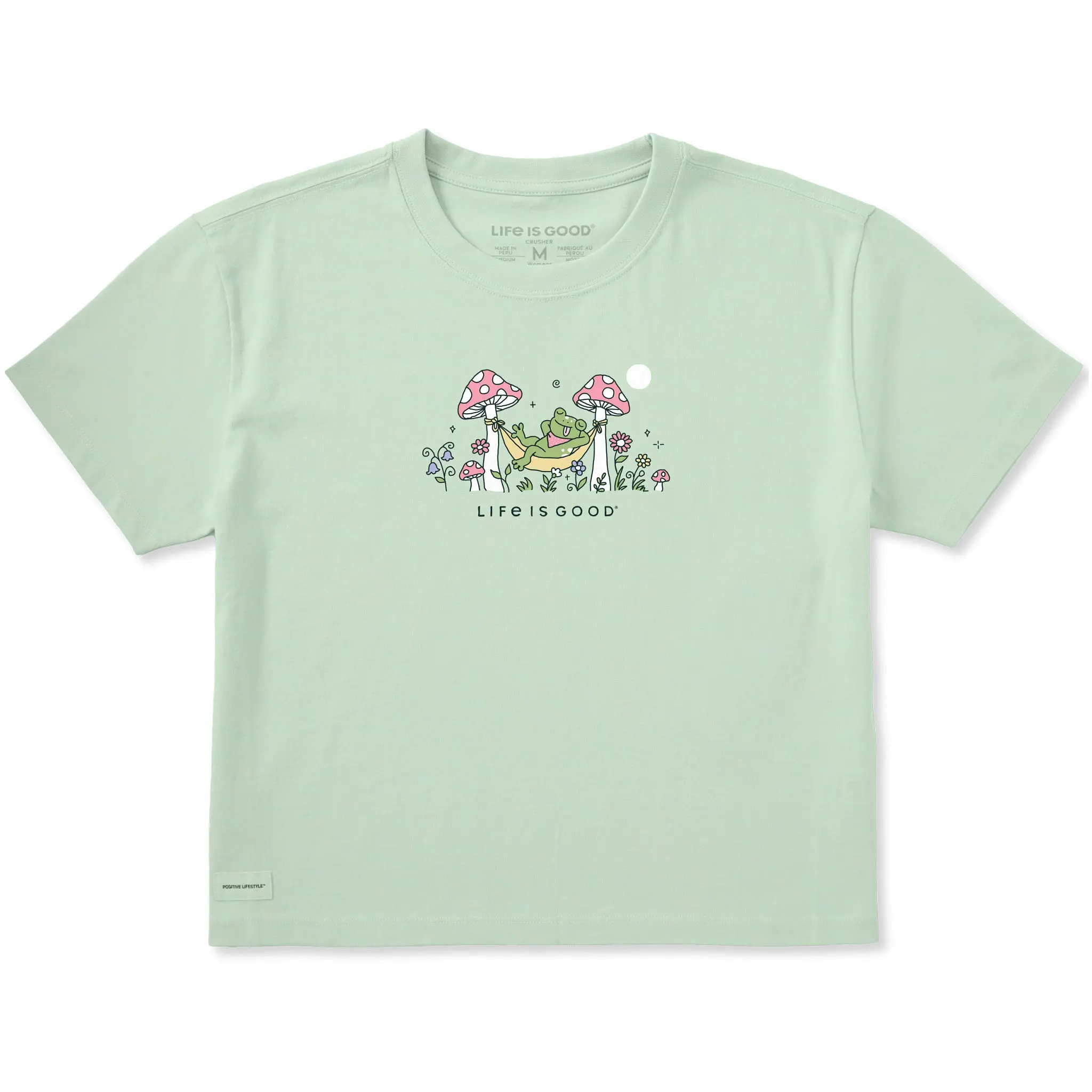 Women's Frog Mushroom Hammock Short Sleeve Crusher Boxy Tee