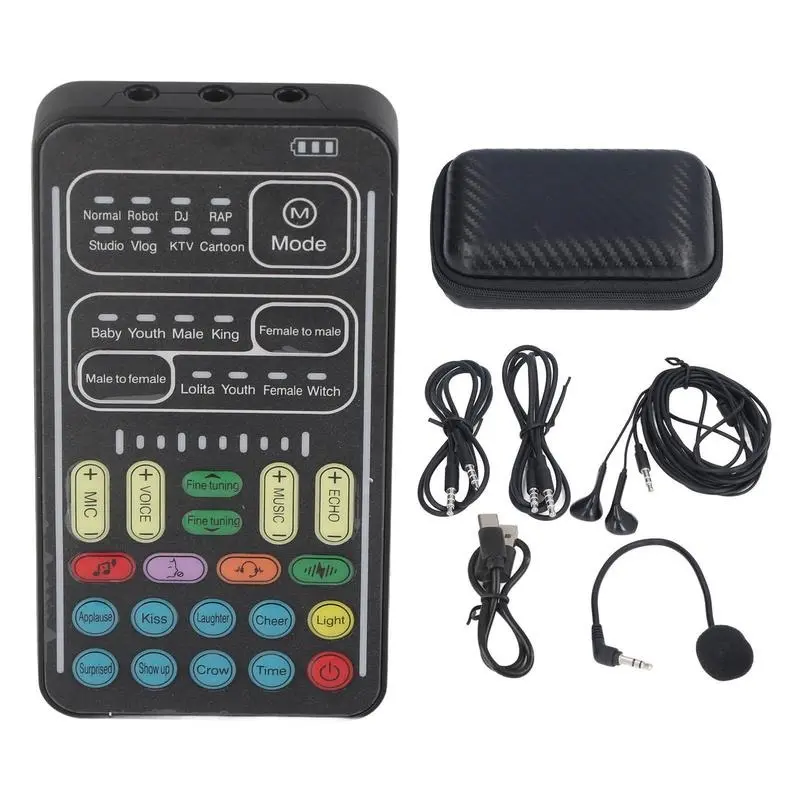 i9 Voice Changer Sound Card Portable Handheld Microphone Voice Changer i9 Voice Changer Sound Card Portable Handheld Microphone Voice Changer