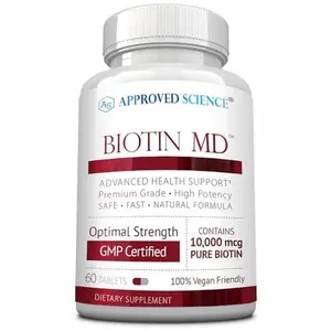 Approved Science Biotin MD — 10,000 mcg Pure Biotin for Hair, Skin, Nails, Energy & Brain Health | 60 Capsules | GMP Certified