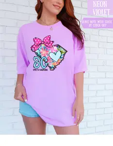 Colorful State Comfort Colors T-shirt Spring Summer Graphic BLC