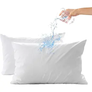 Pillow Protectors with Zipper Queen Size, 2 Pack, Waterproof Bed Bug Proof Pillow Covers Fits 20x30 Pillows