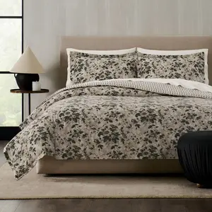 Jeremiah Brent Home King Floral Comforter Black/white Jeremiah Brent Home King Floral Comforter Black/white