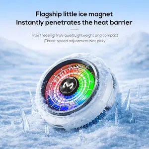 Memo CX20 Mobile Phone Cooler New mobile phone heat sink, mobile phone cooler, mobile phone heat sink, portable mobile phone heat sink, silent fan support for all mobile phones, equipped with clips and magnetic pads Usb Rechargeable Fan Rechargeable Blade
