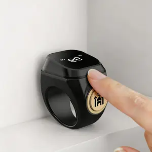 Muslim Islamic Smart Prayer Beads Ring, 4 Digit Display, APP Precision Connection, Vibration Reminder, Waterproof Shockproof, Daily Pray Counter Gift