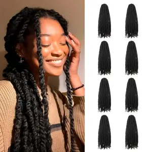 8 Packs Marley Twist Braiding Hair 24 Inche Cuban Twist Afro Kinky Curly Crochet Twist Blonde Faux Locs Crochet Synthetic Hair Body Wave Protective Styling