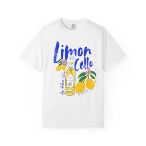 Limoncello Bottle & Lemons T-shirt | Citrus Italian Liqueur Tee