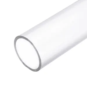 YELARXI Clear PVC Pipe, High Impact Rigid Tube Round Pipe Plastic Vinyl Tube - Fitting for (Garden/Home/Dust Collection/Aquarium/Fish Tank), 1.69" ID & 1.97" OD & 1.08ft