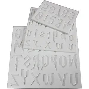 3-Piece Silicone Mold Set for Magical Lightning Shaped Letters and Numbers - Ideal for Fondant Cakes, Resin Crafts, Gumpaste, Chocolate, DIY Crafts Creation