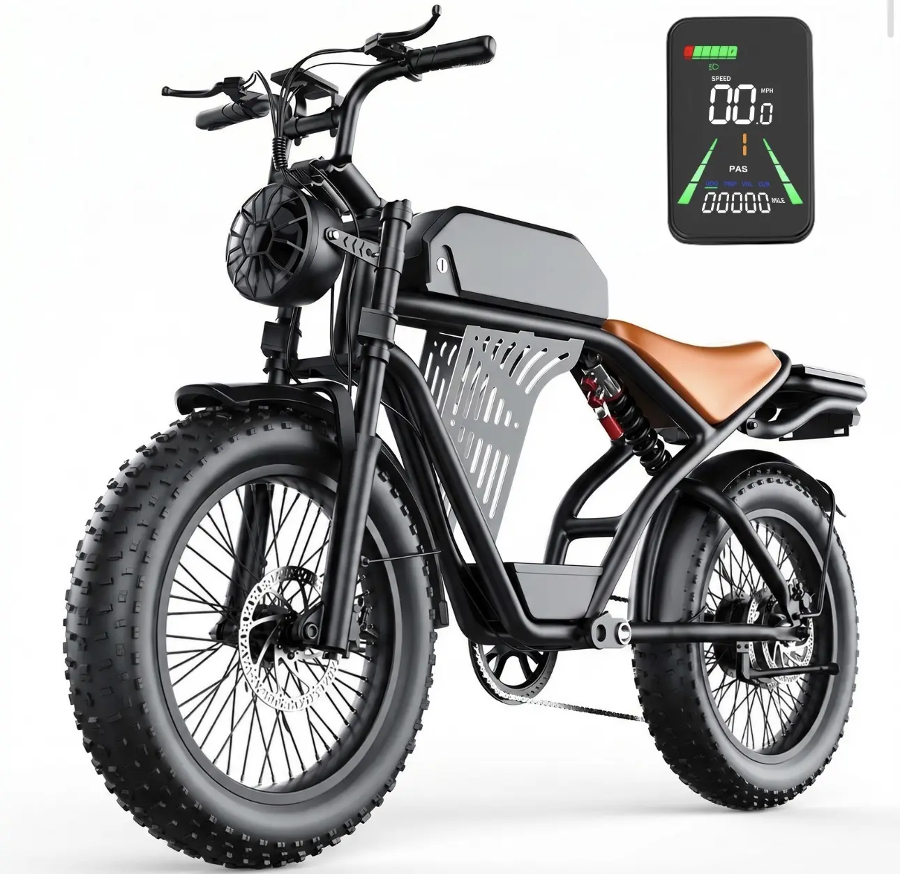26" FAT TIRE ADULTS ELECTRIC BIKE 5500W 40MPH 48V 25AH MOUNTAIN EBIKE
