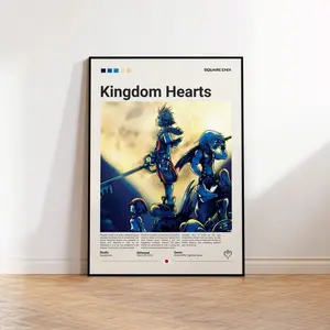 Kingdom Hearts Poster, Gaming Room Poster, Kingdom Hearts Fan Gift, Gaming Print Poster, Gamer Gift, Video Game Poster,Gaming Art Wall Decor29
