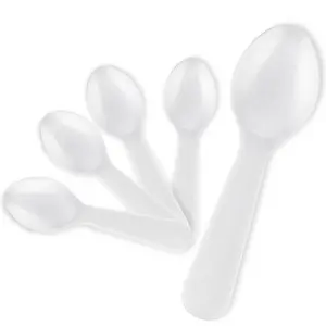 Stock Your Home 400 Count 3-Inch Plastic Mini Taster Spoons - Perfect for Sampling, Desserts, and Parties, Disposable and Durable Utensils