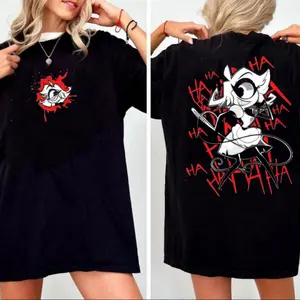 Niffty V2 Hazbin Hotel Shirt, Gift For Fans Hoodie, Nifty Character Anime Sweatshirt, Anime Manga Tee, Unisex Sweater Pullover Tee
